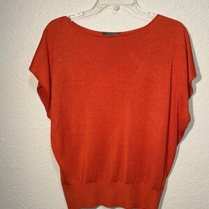 Ralph Lauren Vibrant Orange 100% Silk Shirt Size M